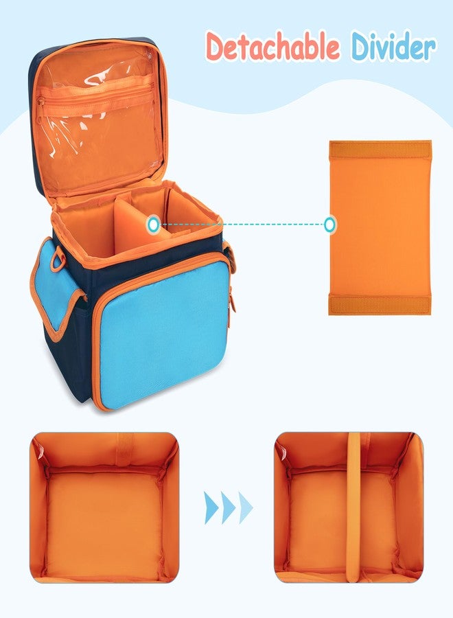 GRAOSO Carrying Case Compatible with Tonies 2/1, Storage Bag Organizer for Audio Player Starter Set, Figures, Headphones, Charging Station, Accessories, with Shoulder Strap and Handle, Blue (Case Only) - Image 3
